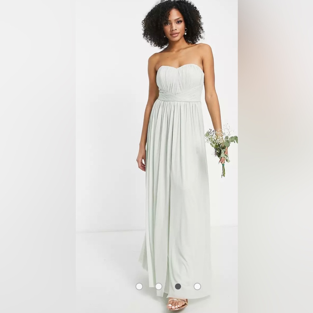 ASOS Lipsy bridesmaid multiway maxi dress in sage